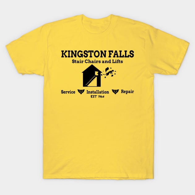 Kingston Falls Stair Charis and Lifts T-Shirt by acurwin